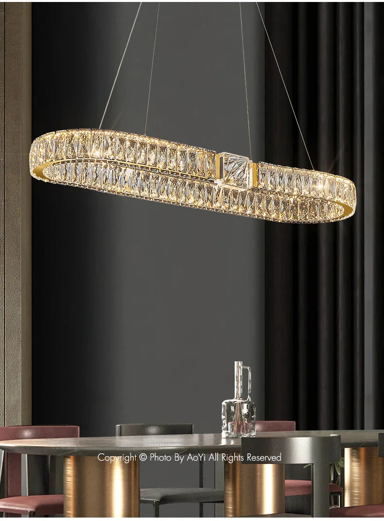 Moderne Luxus LED Kristall Kronleuchter Home Villa Beleuchtung Wohnzimmer Esszimmer Dekoration Decke Pendel leuchten Innen leuchten