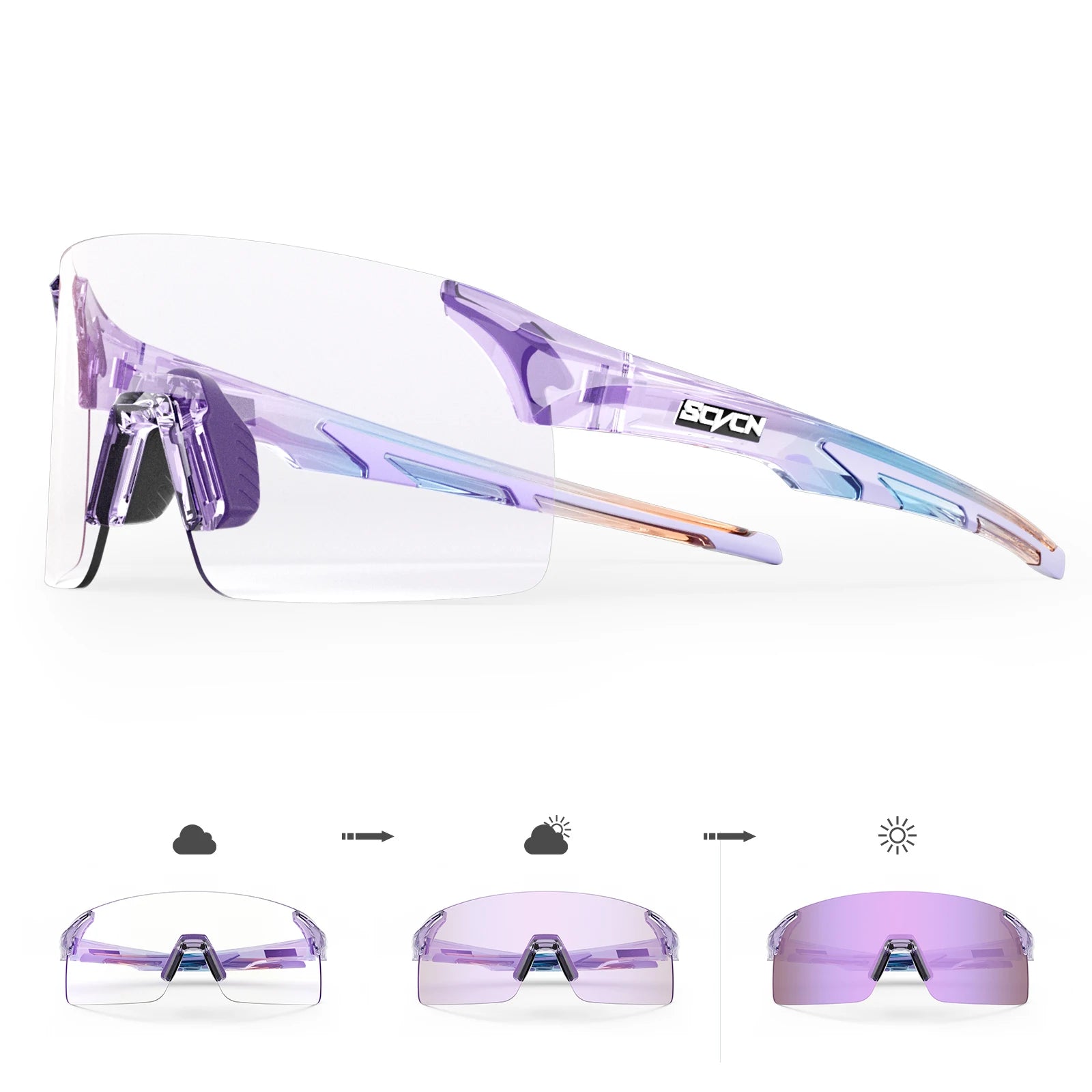 SCVCN Photochrome Sonnenbrille Outdoor Sport Fahrrad Radfahren Gläser Mann MTB Klettern Gläser Brillen Frauen Fahren Fahrrad Brille