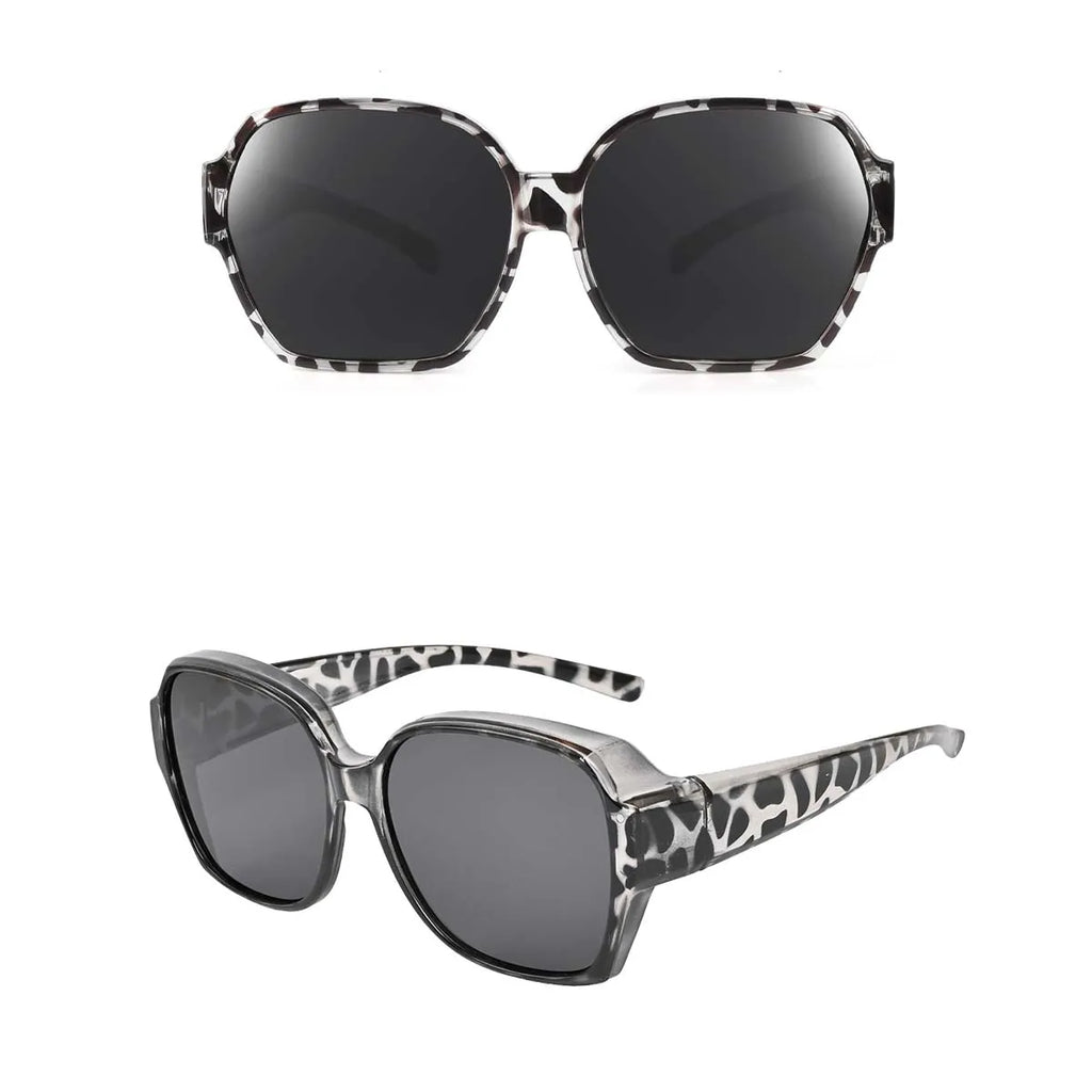 1 Stück Sonnenbrille zum Überziehen von Brillen, polarisiert, für Männer und Frauen, Wrap-Around-Brille, UV400-Schutz für Autofahren und Outdoor-Aktivitäten T01