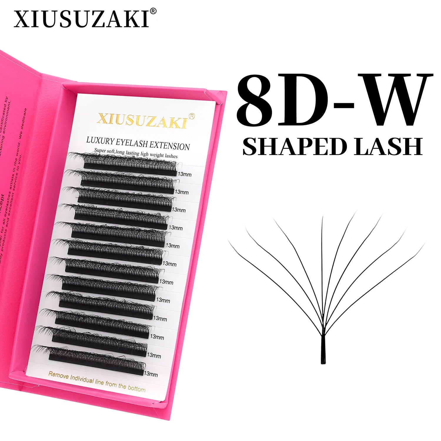 XIUSUZAKI W-förmige Wimpern Bloom 2D 3D 4D 5D 6D 7D 8D Automatische Blüte Vorgefertigte Fächer Wimpernverlängerungen YY Einzelwimpern