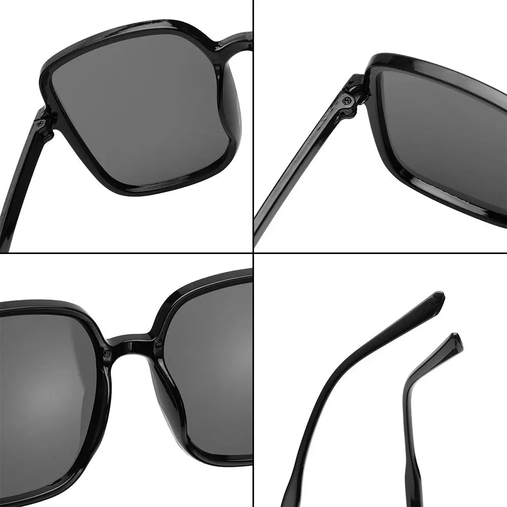 Übergroße Sonnenbrille für Frauen Luxus Vintage quadratische Sonnenbrille klassische UV400 Big Frame Lady Brillen