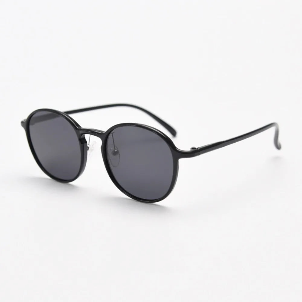 Sonnenbrille mit rundem Rahmen und rundem Rahmen, klassisches ultraleichtes Design, UV-beständige Brille, Vintage, trendige Fahrsonnenbrille, Sport