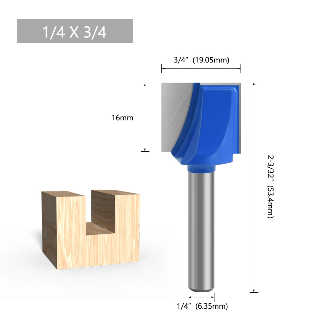 LAVIE 6mm 1/4 Schaft 1 stücke Reinigung Bottom Bit Gerade Router Bit set Sauber Fräser Holzbearbeitung Power maschine