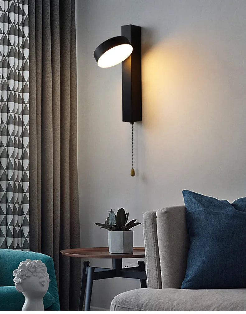 Nordic Wand Lampen mit Pull Schalter Abajur Para Quarto Lampe De Chevet Lampe für Schlafzimmer Arandela Wohnkultur Decoracion Ha
