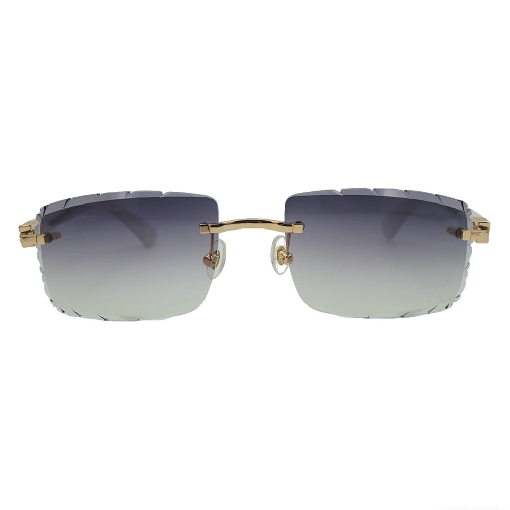 Sonnenbrille mit schlanken Metallrahmen: UV400-Schutz, trendiges Design für den täglichen und draußenbereich, schlanke Metall-Sonnenbrille