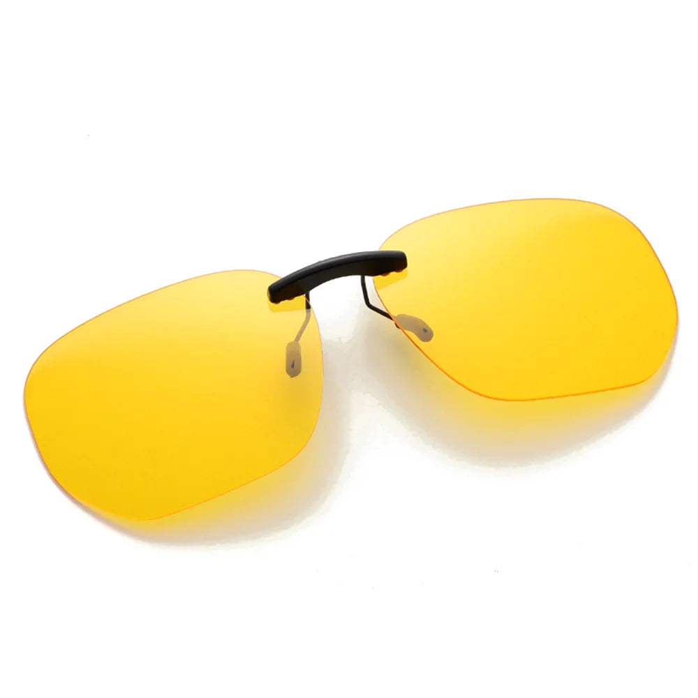Quadratischer Clip auf Sonnenbrille Frauen polarisierte schwarze Linse uv400 Nachtsicht fahren Männer Brille Clips Anti Blendung Vintage Brille