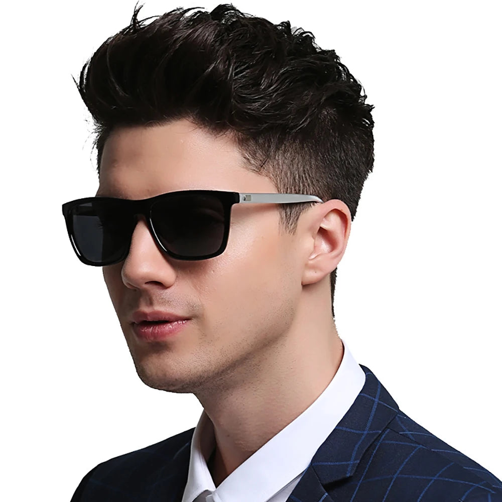 Klassische Angeln Sonnenbrille Männer Polarisierte Metall Quadratischen Rahmen UV400 Photochrome Brille Frauen Fahren Verfärbung Brillen