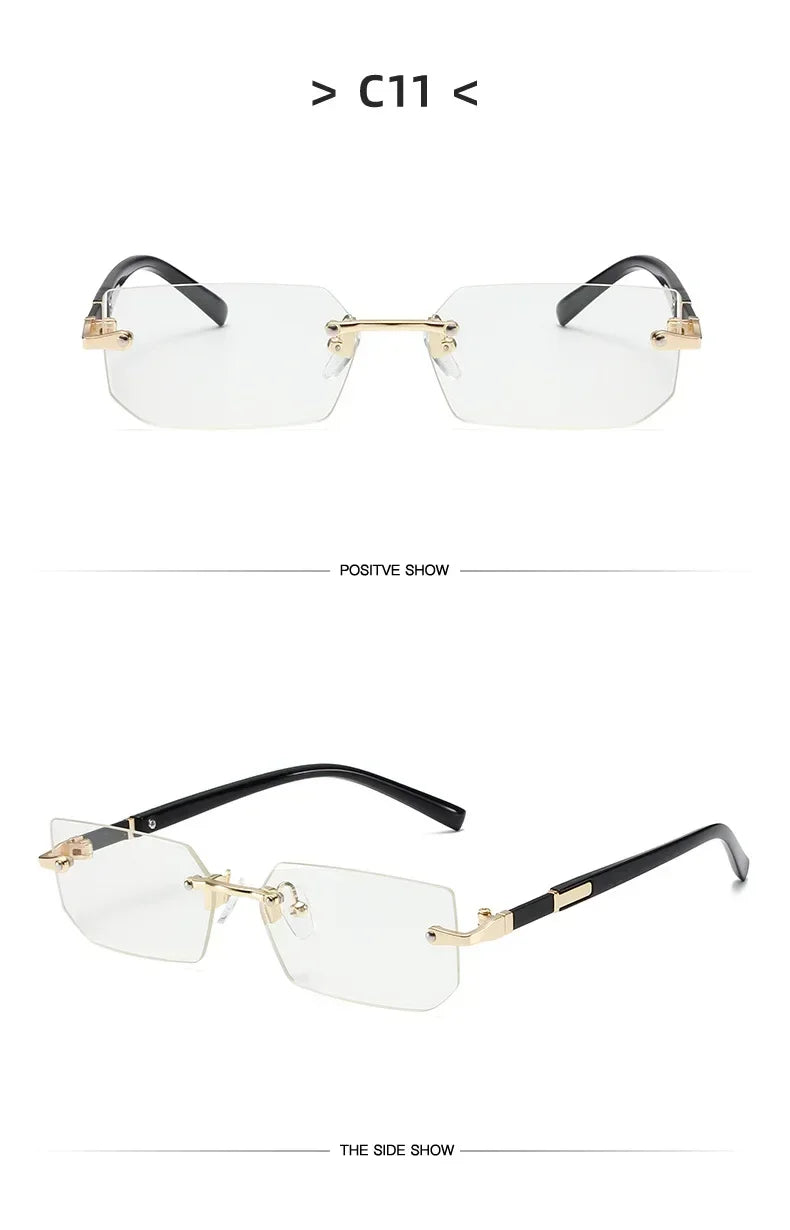 Mode High Definition Sonnenbrille Männer Damen Blau Licht Blockieren Augenschutz Brillen Randlose Quadratische Rahmen Brillen Goggle