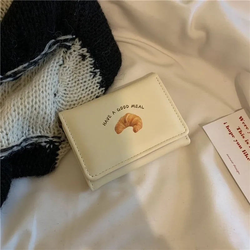 Neue Butter Toast Brieftasche Ins Nette Milch Gelb Kurze Brieftasche Koreanische Version Cartoon Student Geldbörse Für Frau Schlüssel Lagerung Geldbörse
