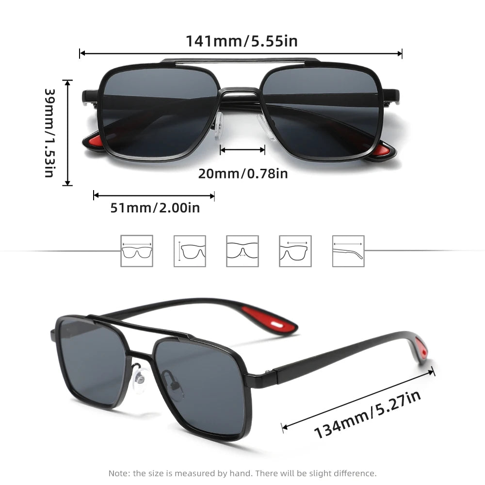 Personalisierte Sonnenbrille für Männer und Frauen, trendige Retro-Stil-Brille zum Fahren und Fahren im Freien auf Reisen