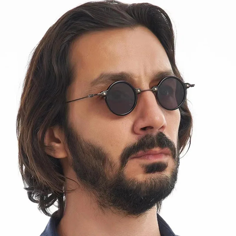 Runde Sonnenbrille für Männer Frauen Retro Steampunk Sonnenbrille männlich weiblich Marke Designer Metallrahmen Brillen Sonnenbrillen oculos de sol