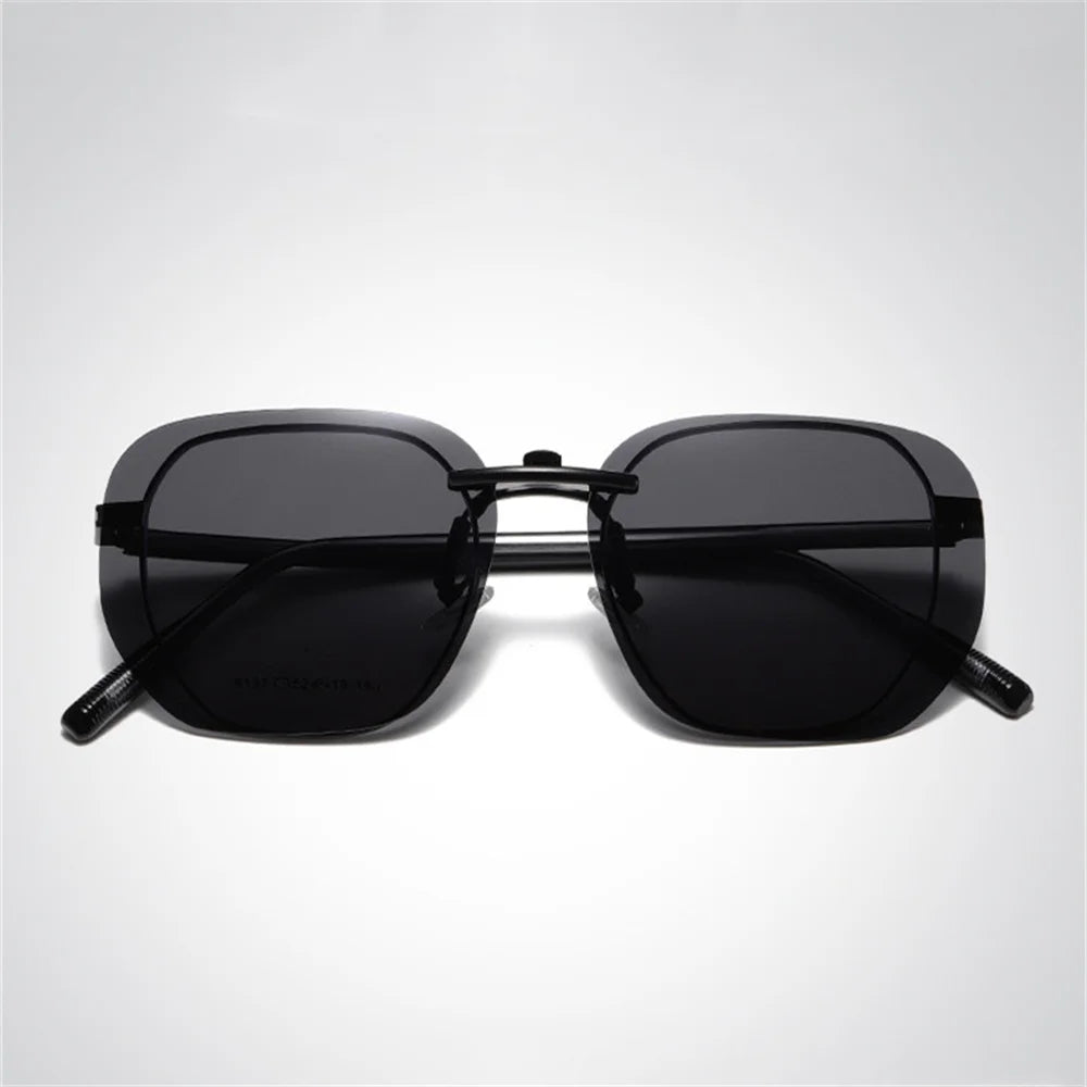 Quadratischer Clip auf Sonnenbrille Frauen polarisierte schwarze Linse uv400 Nachtsicht fahren Männer Brille Clips Anti Blendung Vintage Brille