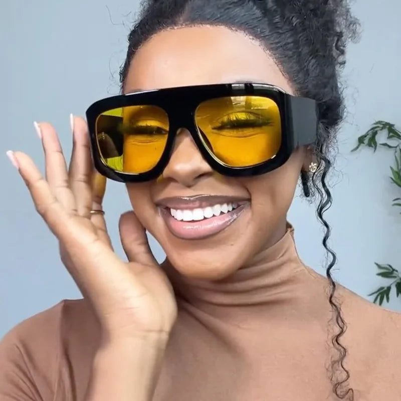 Übergroße quadratische Sonnenbrille für Männer und Frauen, 2025, neueste Mode, trendige INS-Partybrille, Unisex, stilvolles Accessoire, Freundschaftsgeschenke