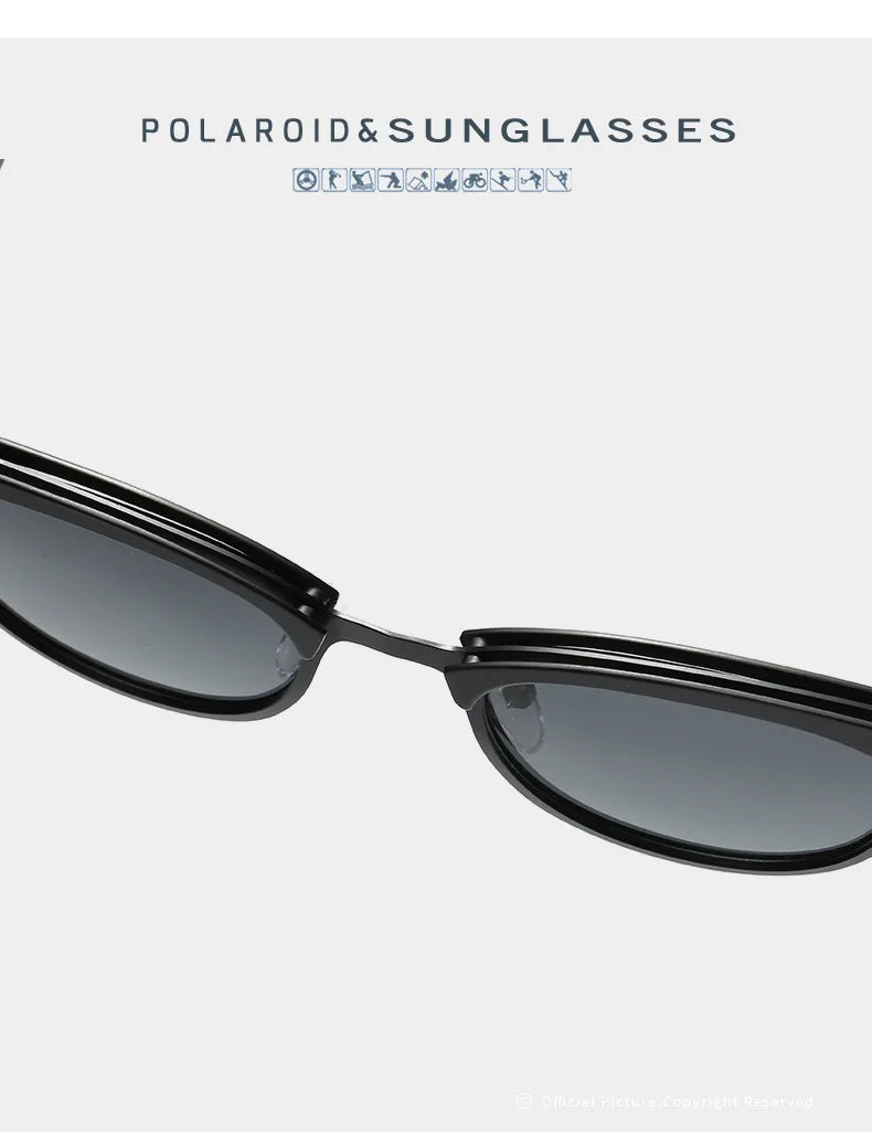 Polarisierende Sonnenbrille Männer Kleine Runde Rahmen Retro Flow Sonnenschutz UV Gläser Sport Outdoor Reise Brillen T248
