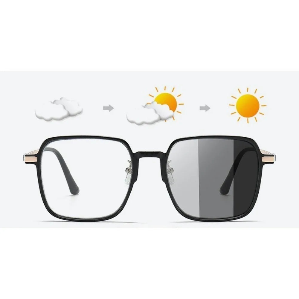 Photochrome Anti-Strahlungs-Brille, Metallbrille für Damen und Herren