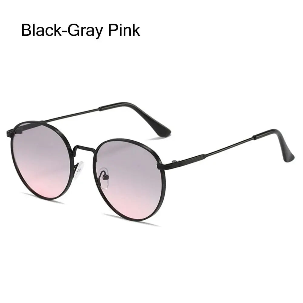 Kreis Runde Sonnenbrille Mode Vintage Sommer Metallrahmen Sonnenbrille UV-Schutz Retro Shades für Damen Herren