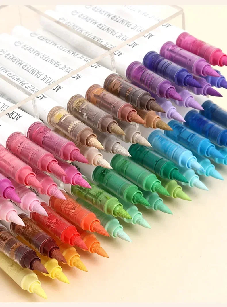 200/1 Stück LANGUO Ersatzkerne für Acryl-Pigmentmarker, weiche Dual-Spitzen, DIY für Kinder, Malerei, Schulbedarf, Schreibwaren