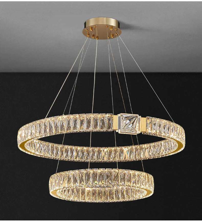 Moderne Luxus LED Kristall Kronleuchter Home Villa Beleuchtung Wohnzimmer Esszimmer Dekoration Decke Pendel leuchten Innen leuchten