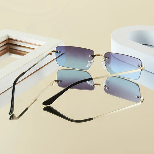 1 Stück Herrenmode-Brille, neu, Metall, rahmenlos, elegant, Retro, vielseitig, trendig, geeignet für den täglichen Gebrauch, Urlaub, Outdoor, Sonnenschutz