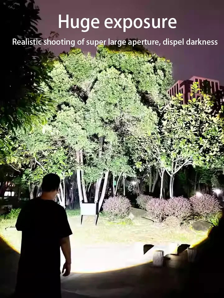 100000000LM Ultrahelle 15000 mAh USB C wiederaufladbare Taschenlampe Hochleistungs-Taschenlampen Wasserdichte Camping-Laterne Digitalanzeige