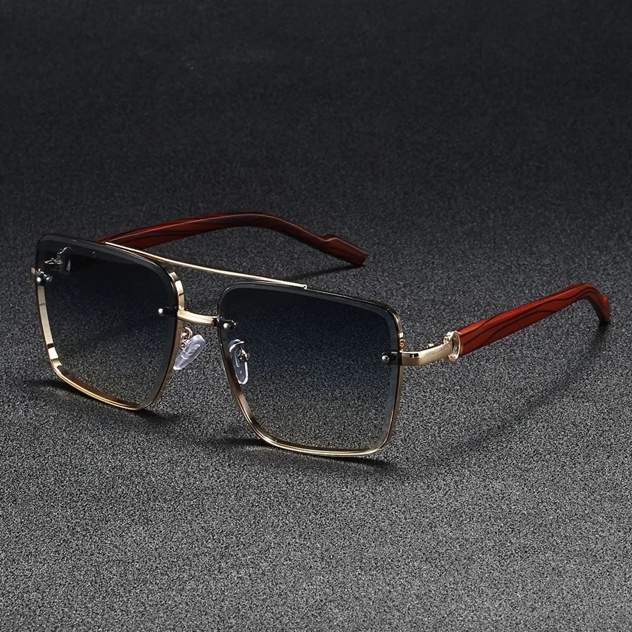 2025 Luxus Quadratische Sonnenbrille Für Männer Neue Holz Vintage Designer Mode Gläser Sonnenbrille Frauen Urlaub Gafas De Sol Hombre