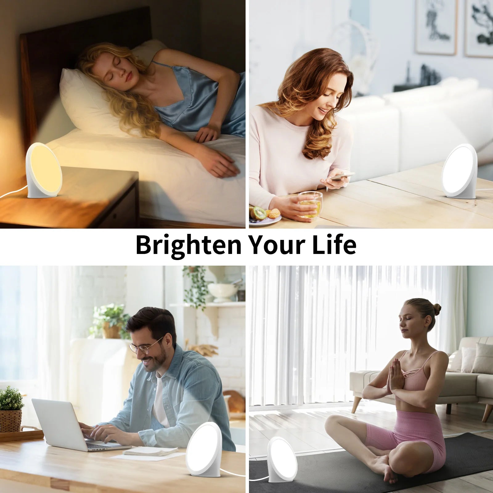 SAD-Lampe, Tageslichtlampe mit 3 Farbtemperaturen, 6 Timer, Speicherfunktion, Touch-Steuerung für Büro/Schreibtisch/Zuhause/Schlaf