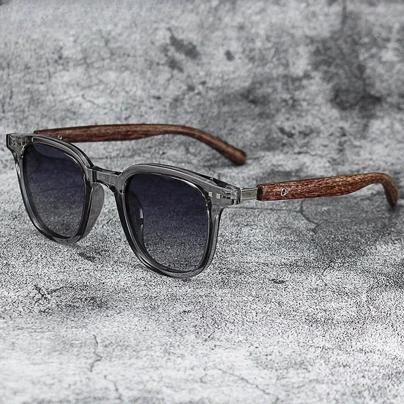 Sonnenbrille für Männer und Frauen, trendige Retro-Holzmaserung, polarisierte UV-Schutzbrille, Radfahren, Outdoor, Straßenfotografie, Sonnenbrille