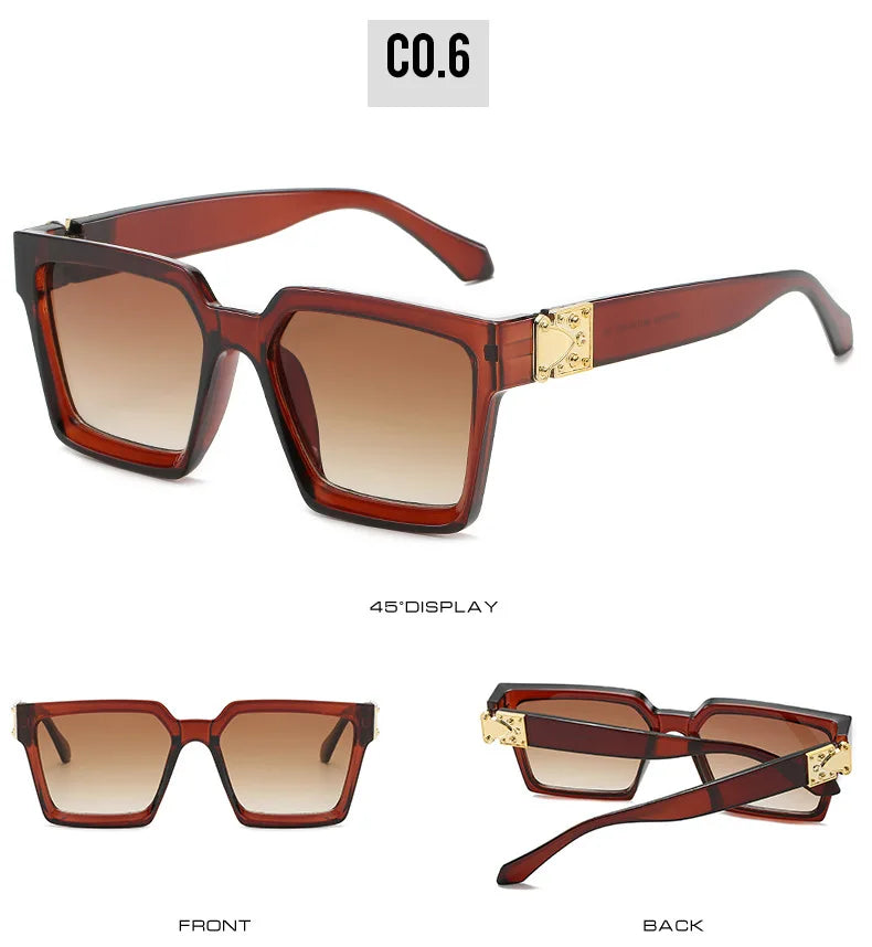 Quadratische Sonnenbrille Männer Luxus Marke Designer Männer Brillen Luxus Retro Hohe Qualität UV400 Gafas De Sol Hombre