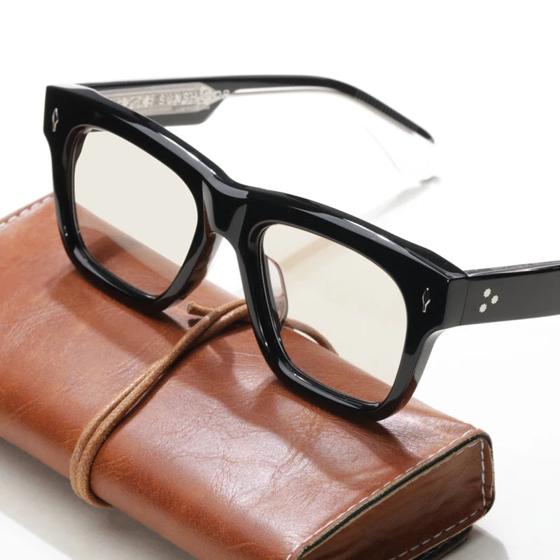 Sonnenbrille für Männer und Frauen, hochwertige handgefertigte quadratische Acetat-CASH-Luxusmarke, Designer, Outdoor-Sport, UV400, trendige Sonnenbrille