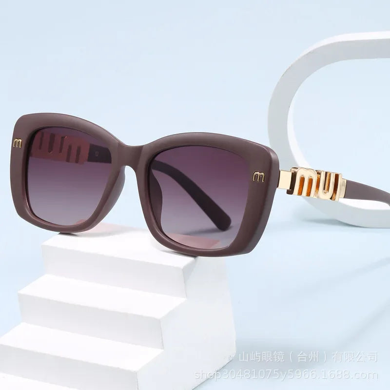 Ins Große Quadratische Polarisierte Sonnenbrille 2025, Neue Mode Frauen Männer High-end-Buchstaben Sonnenbrille Damen Trendy Gafas De Sol UV400
