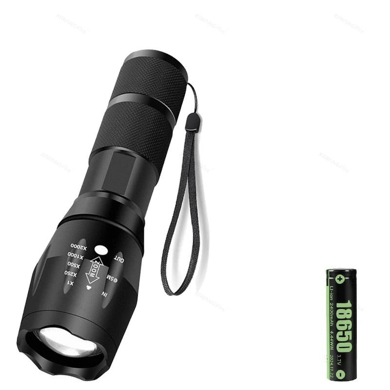 T6 Starke Licht Taschenlampe LED Aluminium Legierung Teleskop Zoom Batterie Version Aufladen Outdoor Suchscheinwerfer Fernbedienung Taschenlampe