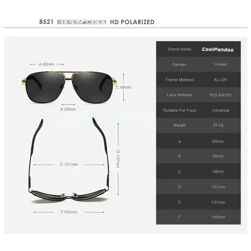 1PC Top Aluminium Magnesium Platz Polarisierte Photochrome Sonnenbrille Männer Sonnenbrille Sicherheit Fahren Oculos De Sol Masculino