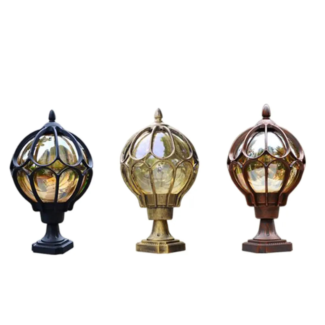 Wasserdichte Outdoor Säule Lampe, Vintage Wand Post Licht, Retro Garten Landschaft Lampe, villa led Outdoor Garten Lampe Glas Lampenschirm