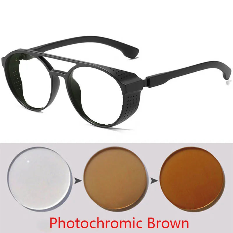 Anti-Blend-Oval-verschreibung pflicht ige Myopie-Sonnenbrille fertig männliche weibliche bunte Linsen-Dioptrien brille 0-150-171 bis-0,5