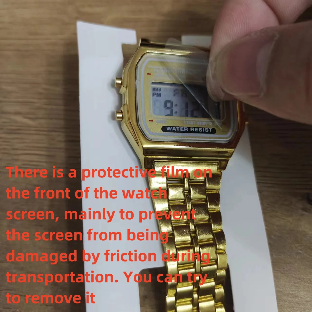 F91W Nicht wasserdichte Stahlbanduhr für Damen, Herren, Businessuhr, multifunktionale LED-Digital-Sportuhr, elektronische Uhr