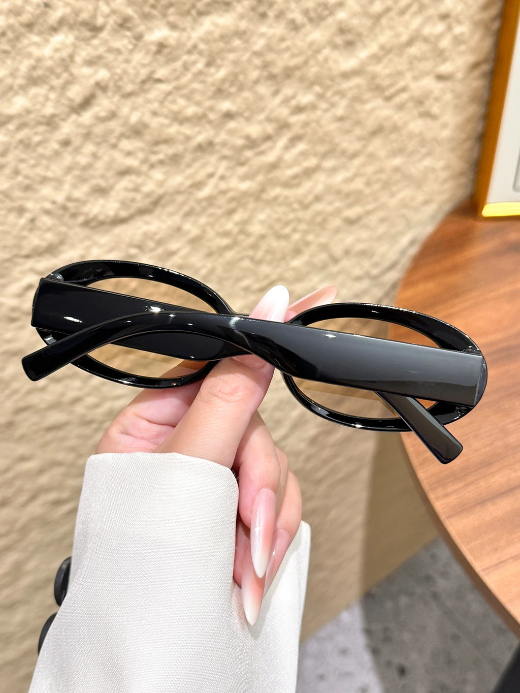 1 Stück einfache, stilvolle, ovale Retro-Sonnenbrille, Business-Casual-Accessoires, geeignet für den Arbeitsweg, Partys, Urlaub