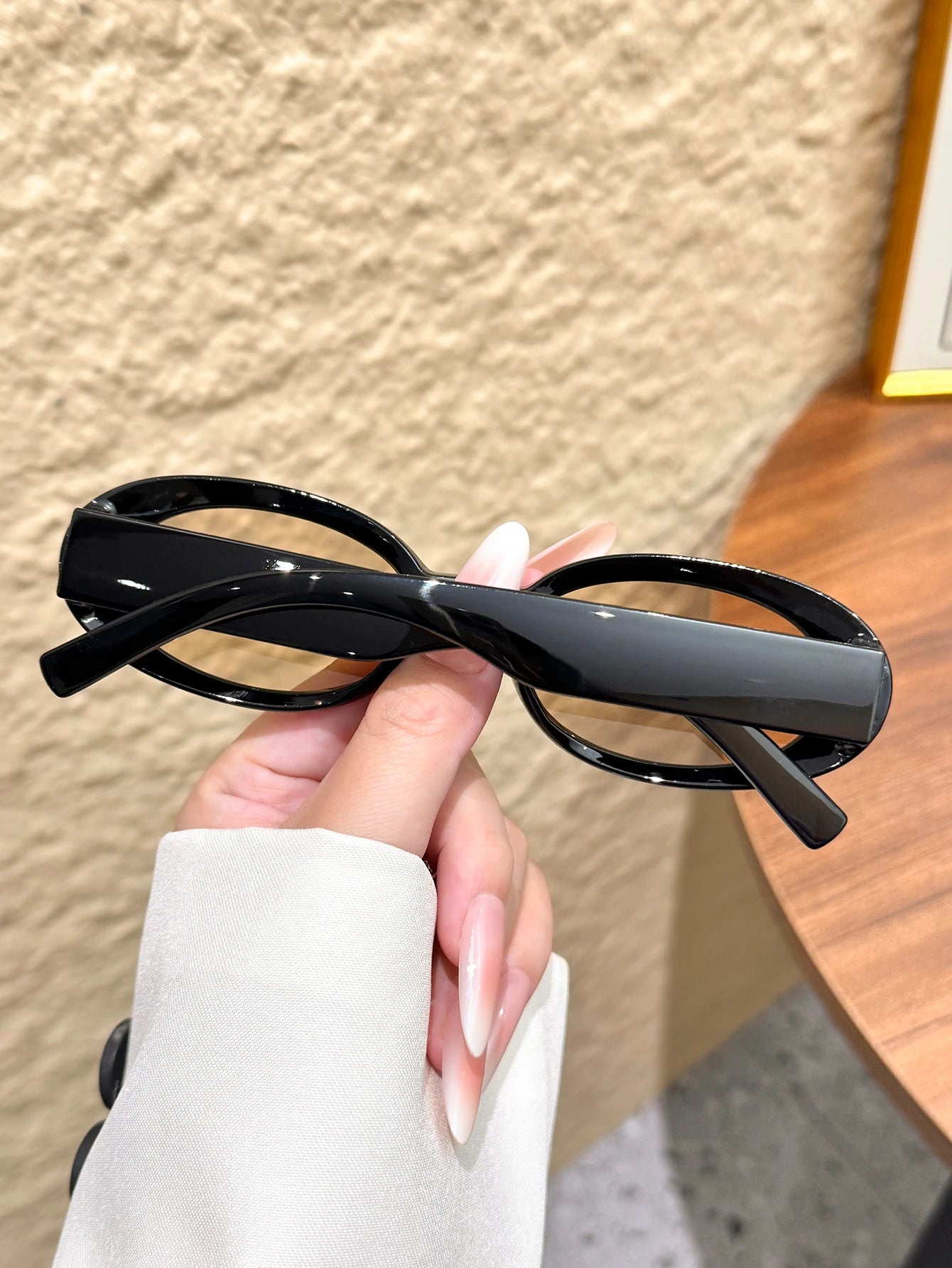 1 Stück einfache, stilvolle, ovale Retro-Sonnenbrille, Business-Casual-Accessoires, geeignet für den Arbeitsweg, Partys, Urlaub