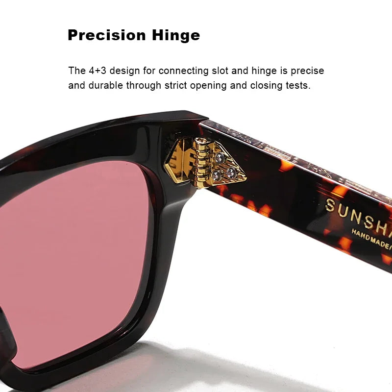 Sonnenbrille für Männer und Frauen, hochwertige handgefertigte quadratische Acetat-CASH-Luxusmarke, Designer, Outdoor-Sport, UV400, trendige Sonnenbrille