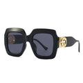 2024 Retro übergroße quadratische Sonnenbrille Frauen Luxusmarke Big Frame Sonnenbrille für Männer Vintage Punk Shades UV400 Tendy Brillen