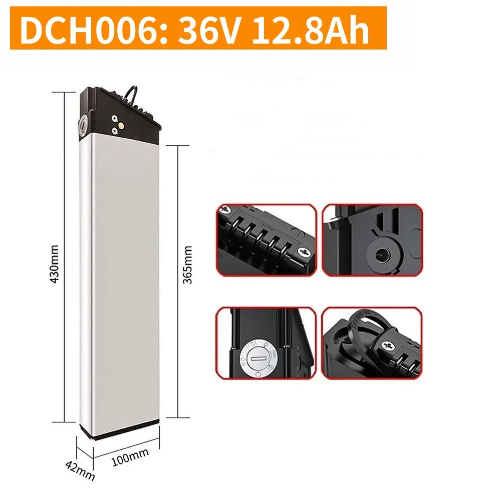 48V 17Ah 15Ah 12,8Ah 10,4Ah 36V 10Ah 12Ah 15Ah DCH-003 DCH-006 DCH-009 350W~1000W Motorbatterie