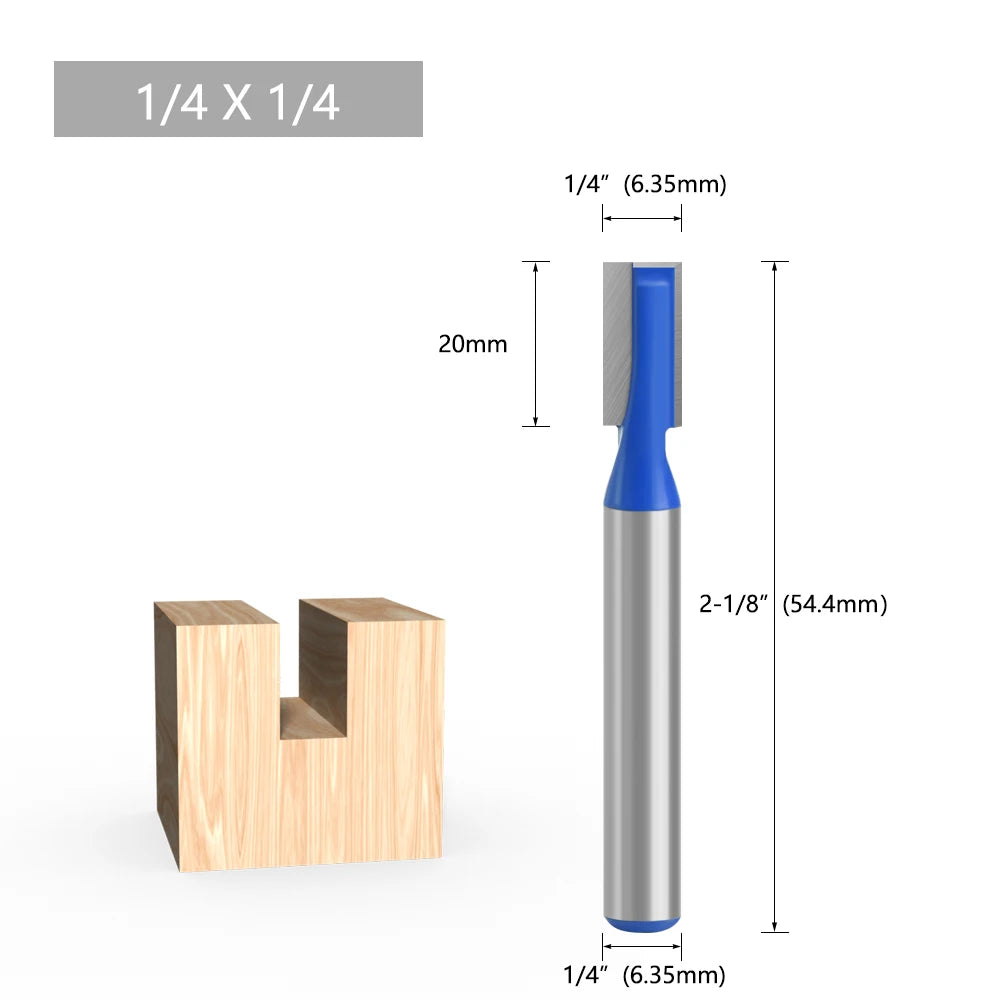 LAVIE 6mm 1/4 Schaft 1 stücke Reinigung Bottom Bit Gerade Router Bit set Sauber Fräser Holzbearbeitung Power maschine