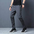 Männer Casual Hosen Gerade Slim Fit Elastische Taille Jogger Koreanische Klassische Blau Schwarz Grau Männliche Marke Hosen Plus Größe