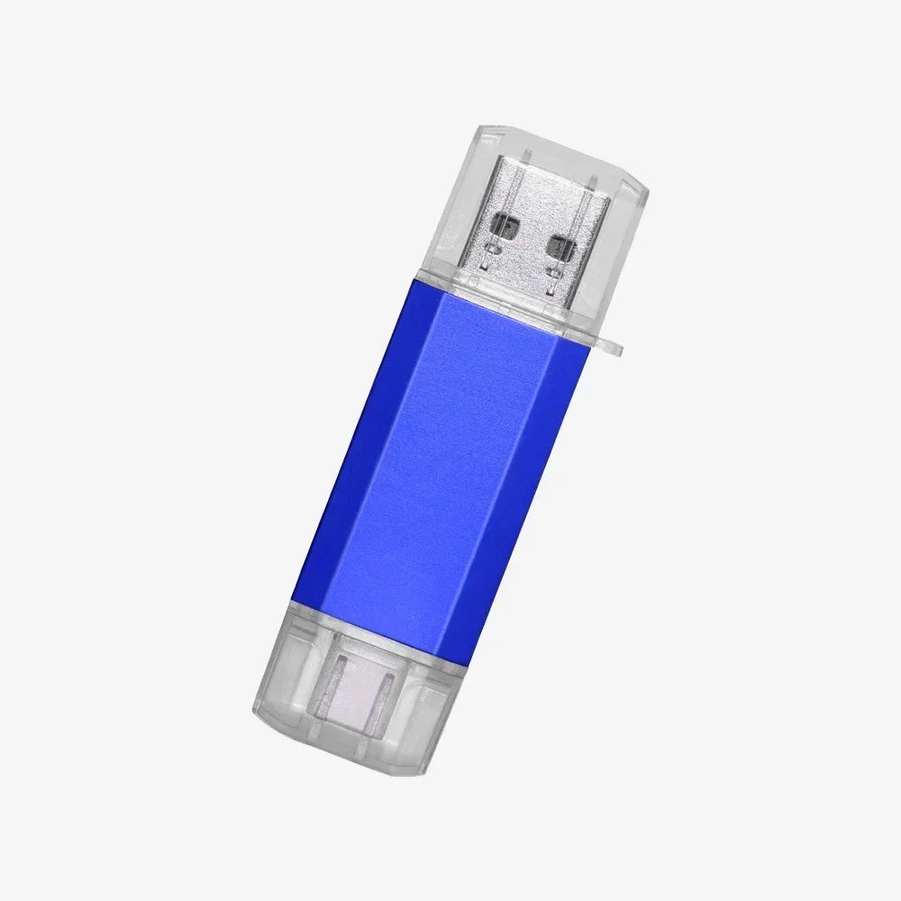 Typ-C 2 IN 1 Hochgeschwindigkeits-OTG-USB-Flash-Laufwerk TYP C Pen Drive 128 GB 64 GB 32 GB 16 GB 8 GB 4 GB Pendrive USB 2.0 Memory Stick