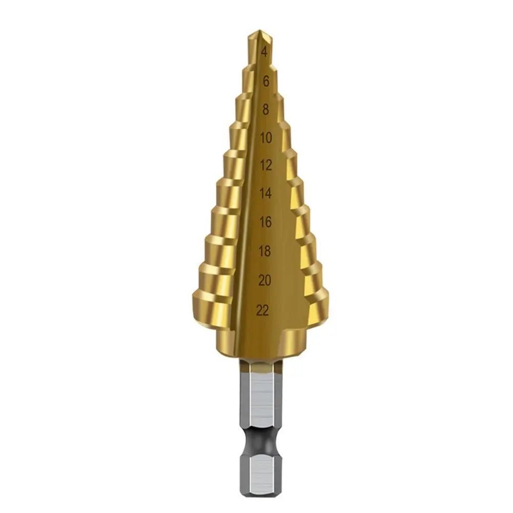 4-22mm Stufen bohrer Loch öffner 4241 Hoch geschwindigkeit stahl bohrer Sechs kant schaft Holz Metall Lochs ch neider Zimmerei Bohr werkzeuge