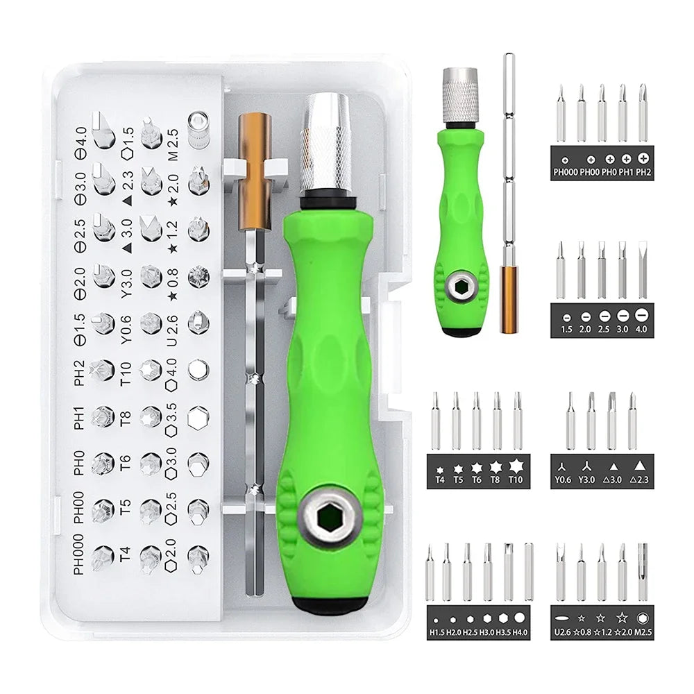 32-in-1-Multifunktions-Schraubendreher-Set mit 30-teiligem Torx-Phillips-Magnetschraubendreher-Bits, Mini-Reparaturwerkzeug für Telefon, Uhr, PC