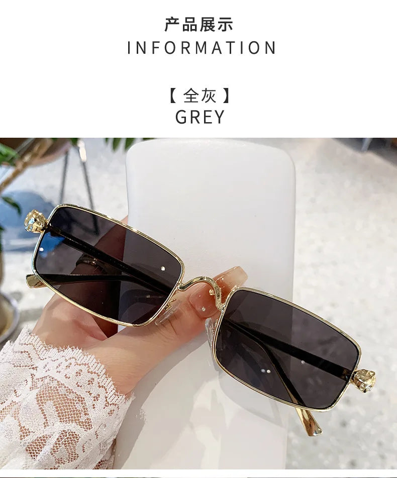 Hochauflösende Sonnenbrille für Herren und Damen, blaues Licht blockierende Augenschutzbrille, randlose Brille mit quadratischem Rahmen