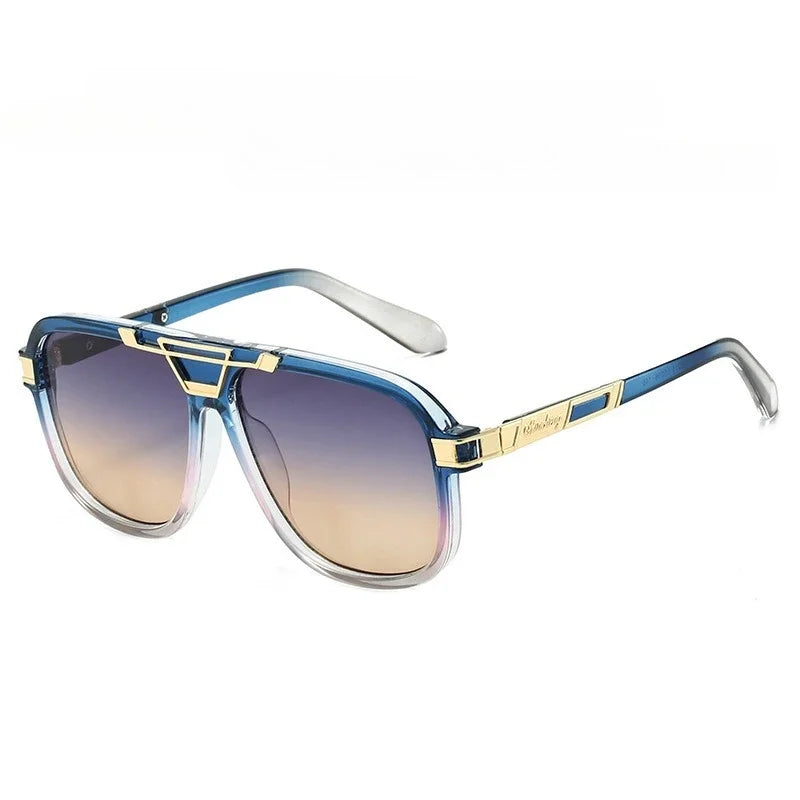 Personalisierte Sonnenbrille mit großem Rahmen für Damen und Herren, elegante Mode, UV-beständig, Straßenfotografie, beliebte Brille