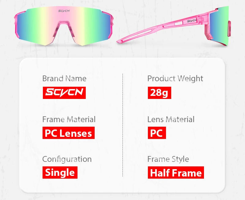 SCVCN Neue Outdoor Radfahren Sonnenbrille Männer MTB Fahrrad Brille Sport Wandern Bergsteigen Frauen Fahrrad Radfahren UV400 Brille