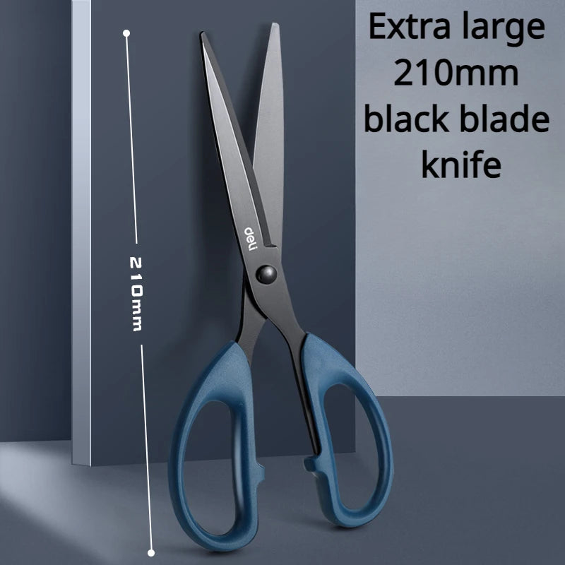 Deli 210/175mm Schwarz Edelstahl Schere Business Büro Schreibwaren Hause Schneider Schere Küche Messer Cutter Schneiden Werkzeug