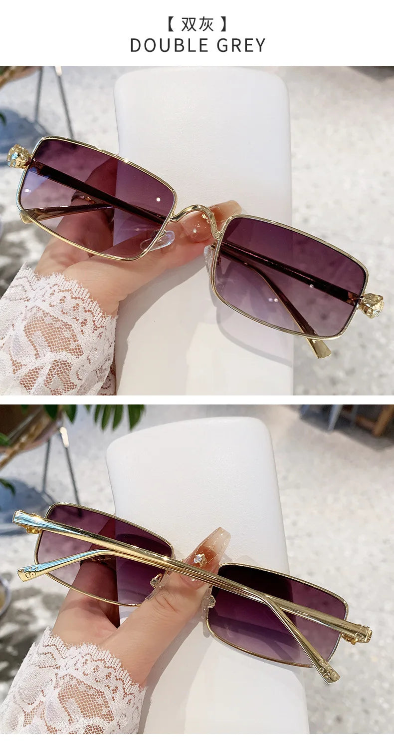 Hochauflösende Sonnenbrille für Herren und Damen, blaues Licht blockierende Augenschutzbrille, randlose Brille mit quadratischem Rahmen